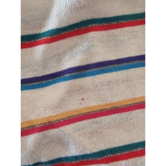 Its Pure Gould Rainbow Striped Wide Leg Pull On Capri Pants Womens Sz Large USA - Picture 12 of 12